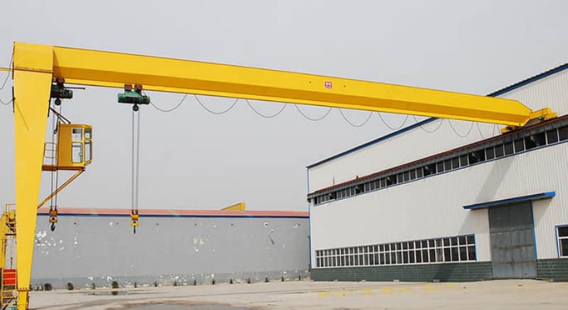 5 ton semi gantry crane 15m span 8m lift Thailand timber yard