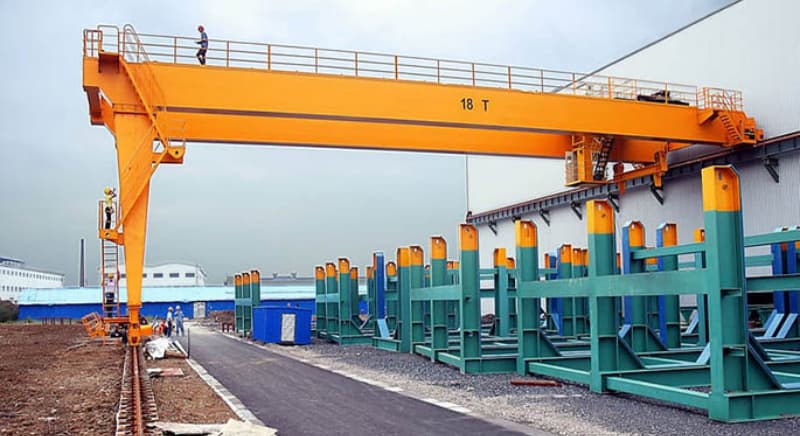 Single girder semi gantry crane 8 ton 18m span 9m lift Philippines
