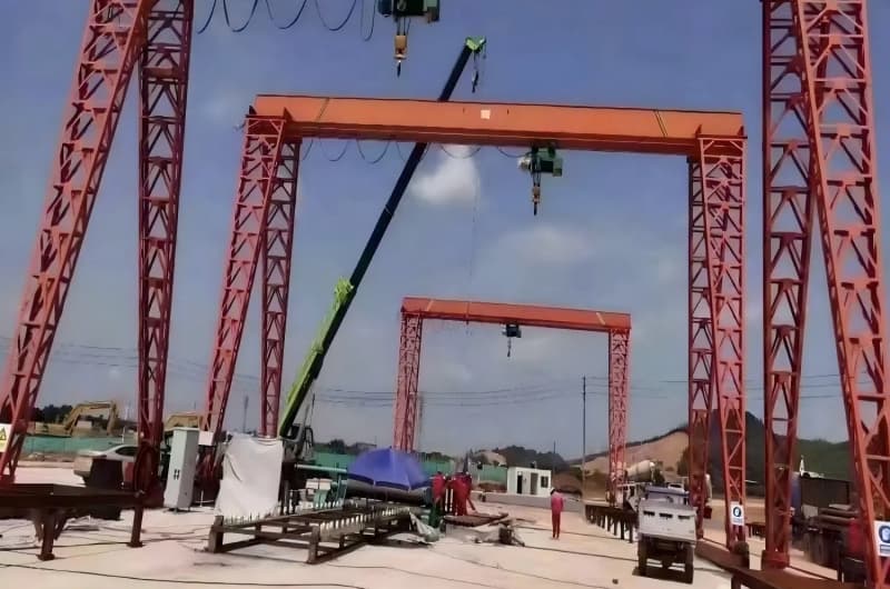 10 Ton Single Girder Gantry Crane for Vietnam with 20m Span and 9m Lift
