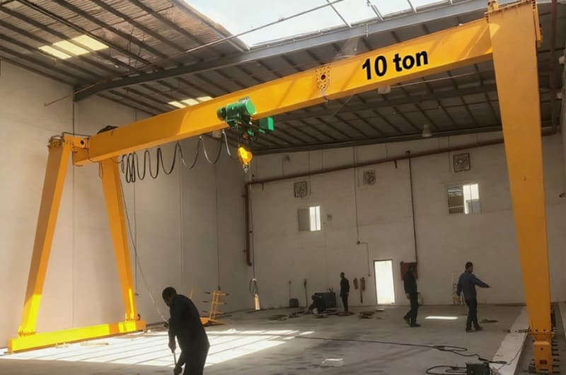 3.2 Ton Single Girder Gantry Crane for Indonesia with 12m Span