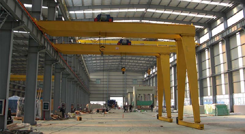 25 Ton Double Girder Semi Gantry Crane for Myanmar 16m Span Industrial Yard