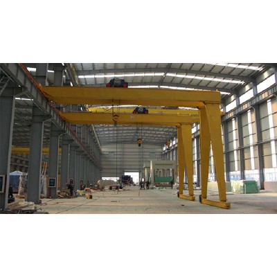 10 Ton Double Girder Semi Gantry Crane for Vietnam 12m Span Factory Use