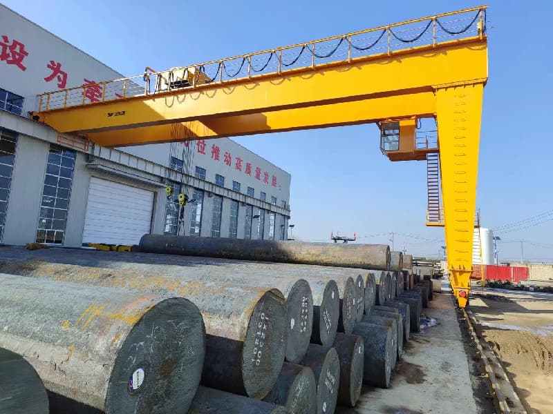 25 Ton Double Girder Semi Gantry Crane for Myanmar 16m Span Industrial Yard