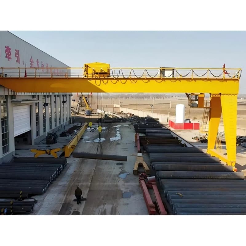 16 Ton Double Girder Semi Gantry Crane for Malaysia 15m Span Production Line