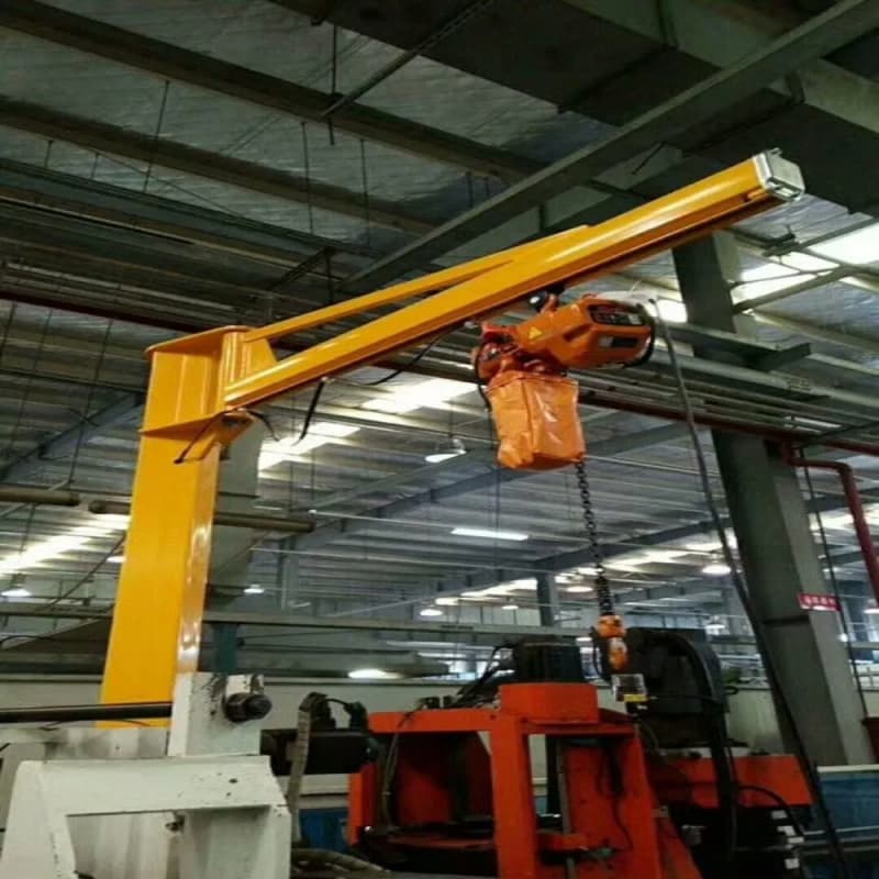 2 Ton Floor Mounted Electric Jib Crane for Qatar 6m Lift Maintenance Bay