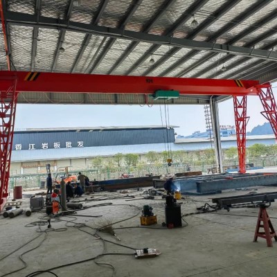 Uzbekistan Textile Plant Single Girder Gantry Crane 3 Ton