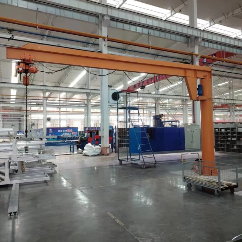 10 Ton Electric Jib Crane Indonesia Warehouse Loading