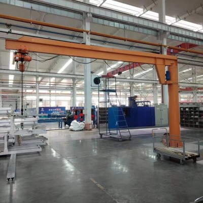 10 Ton Electric Jib Crane Indonesia Warehouse Loading