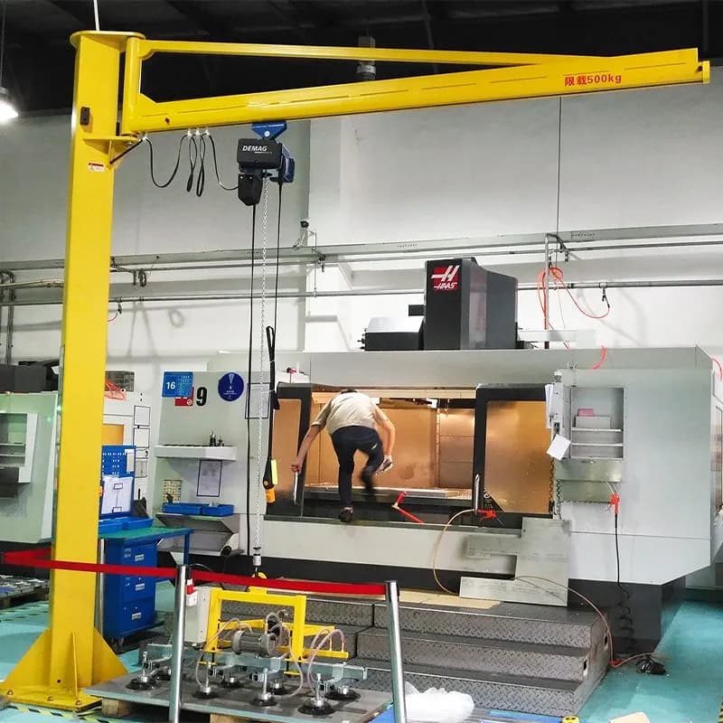 2 Ton 180 Degree Jib Crane Cambodia Textile Plant Aisle