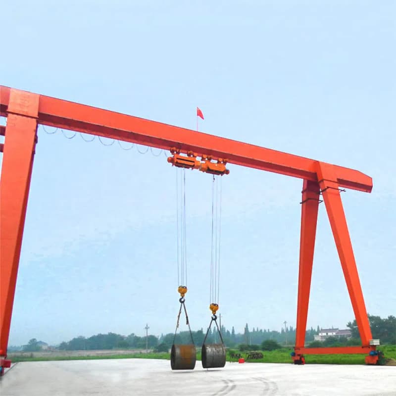 32 Ton Heavy Duty Gantry Crane UK 30m Span Steel Stockyard