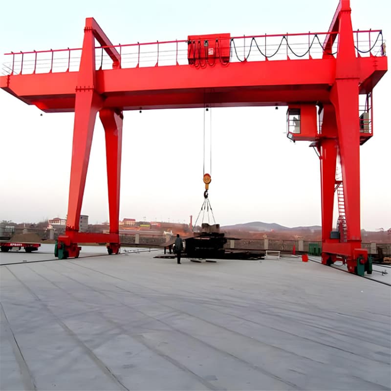 100 Ton Rail Siding Gantry Crane Austria 18m Span Cargo Transfer