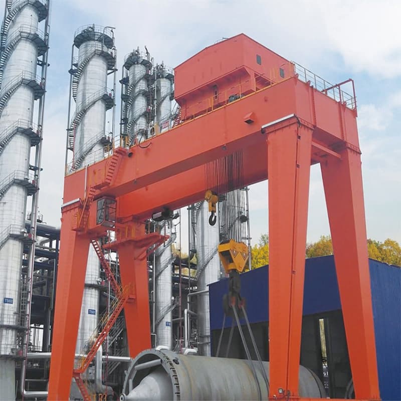 65 Ton All Weather Gantry Crane France 21m Span Freight Terminal