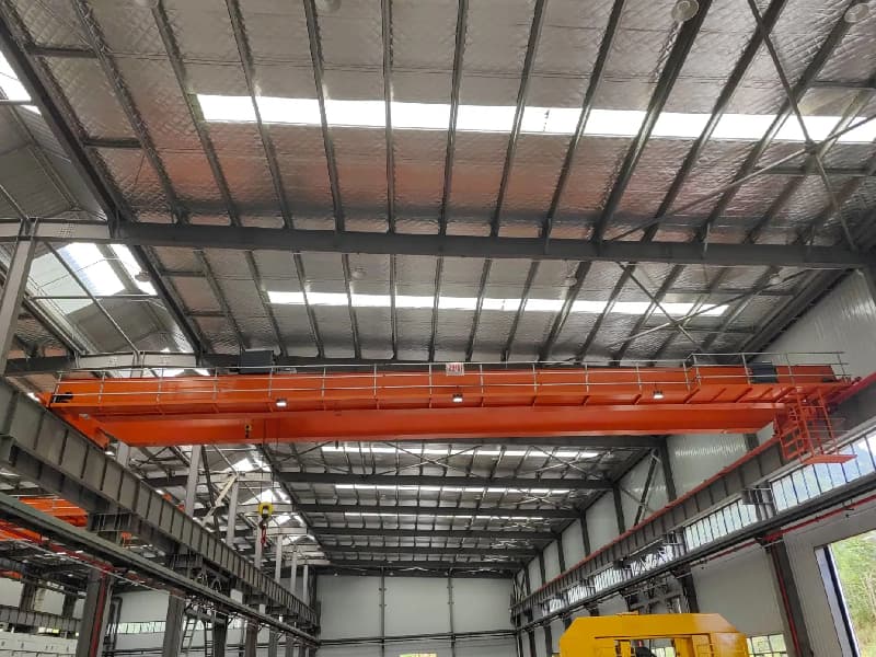 50T Heavy Explosion Proof Double Beam Crane Peru Port 31.5m Span