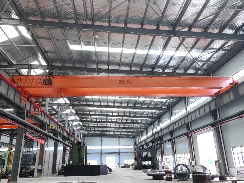 50T Heavy Explosion Proof Double Beam Crane Peru Port 31.5m Span