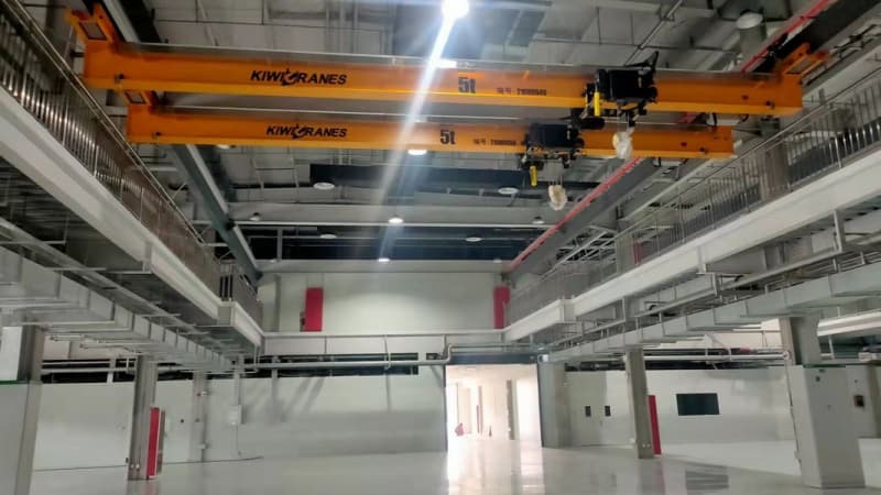 Singapore Airport Cargo 3 Ton Low Headroom Suspension Crane