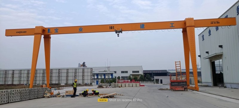 Thailand Steel Mill 50 Ton Double Girder Gantry Crane 30m Span 12m Lift