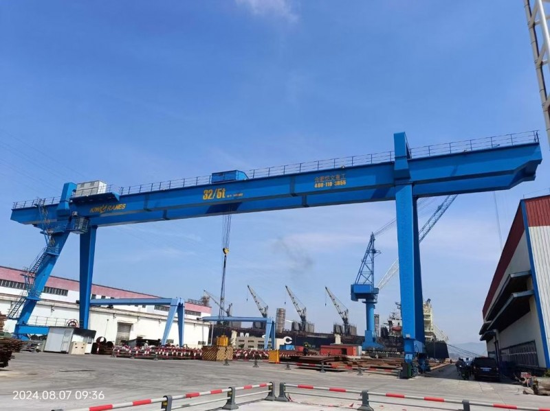 Thailand Factory 10 Ton Single Girder Gantry Crane 20m Span 8m Lift