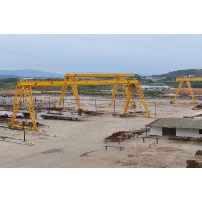 50t Heavy Duty Single Girder Gantry Crane Outdoor 20m Span for Large Sites