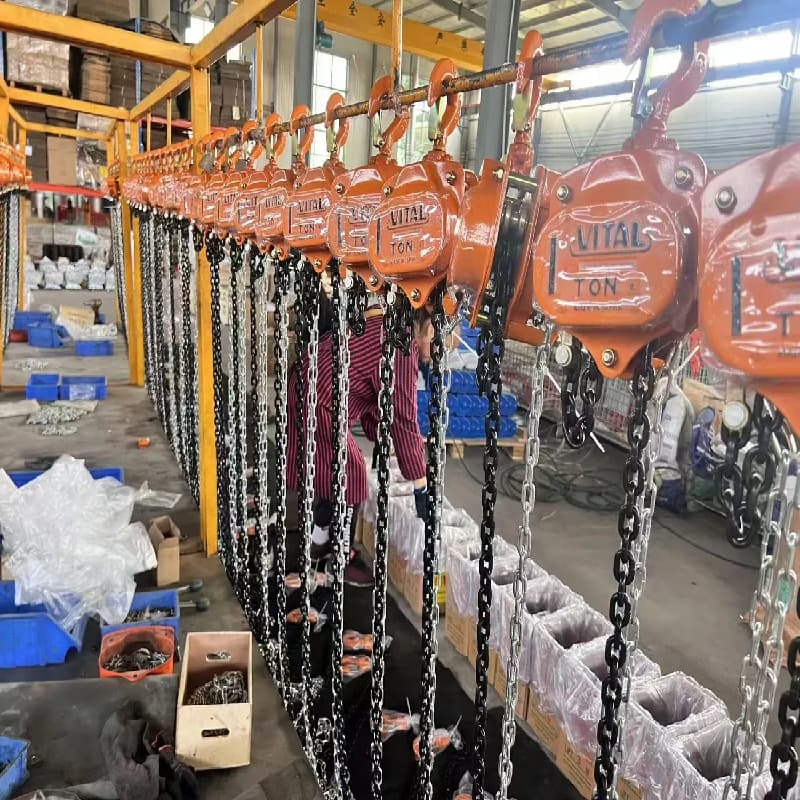 5 Ton High Capacity Manual Chain Hoist for Heavy Equipment Repair Shops