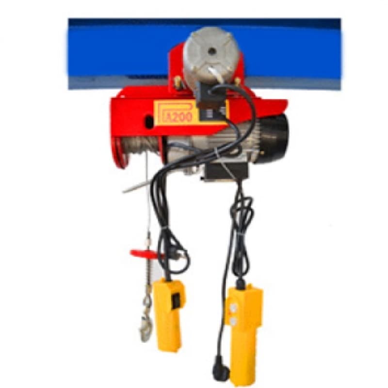 1 Ton Yellow Mini Electric Wire Rope Hoist for High Visibility on Site