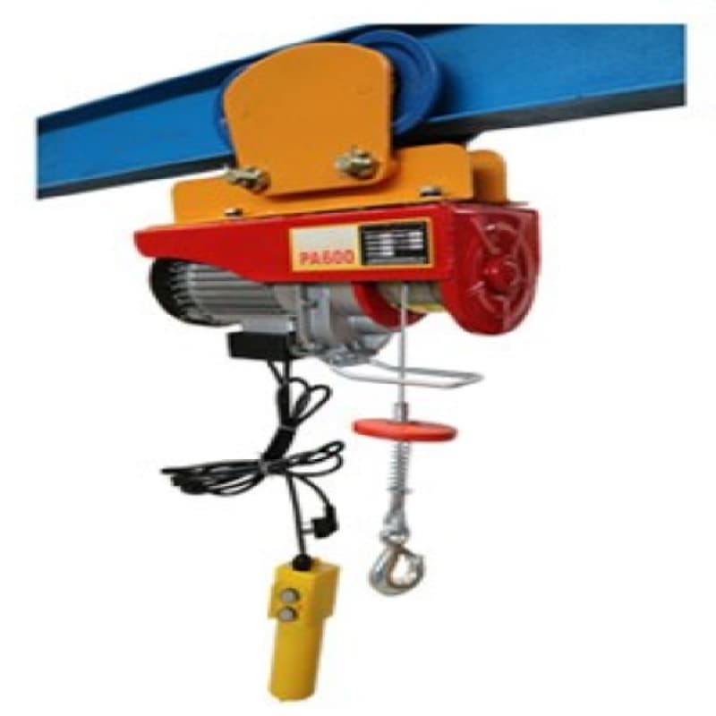 1 Ton Yellow Mini Electric Wire Rope Hoist for High Visibility on Site
