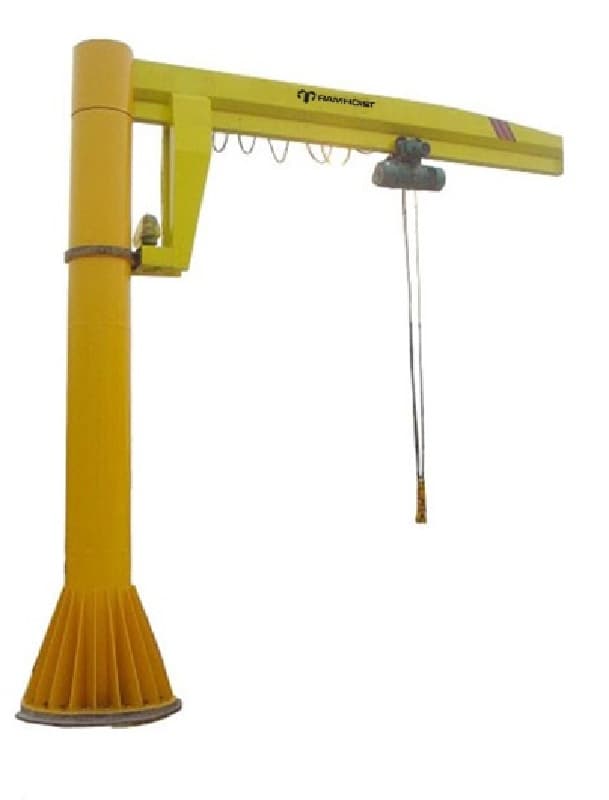 7 Ton Full Circle Foundation Jib Crane Dual Voltage for Global Standards