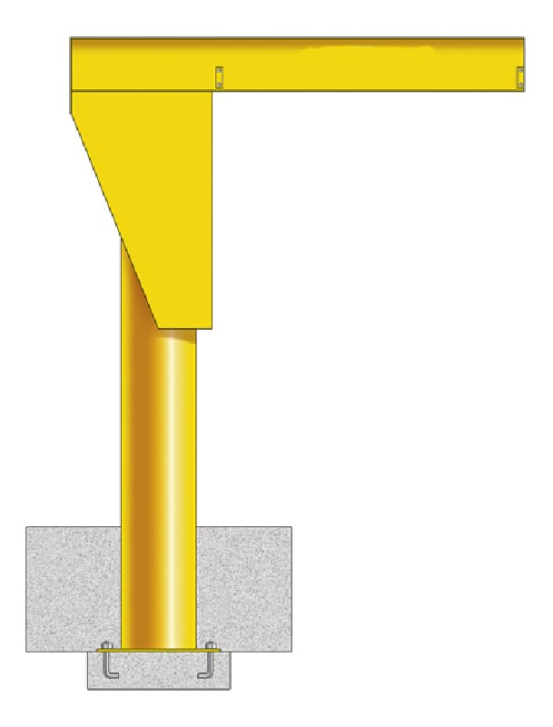 6 Ton Rugged Foundation Jib Crane Operates in Low Temperature Environments