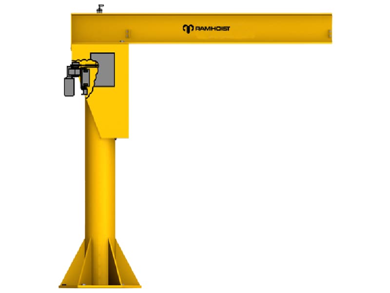 3 Ton Foundation Mounted Jib Crane Electric Hoist for Machine Shop