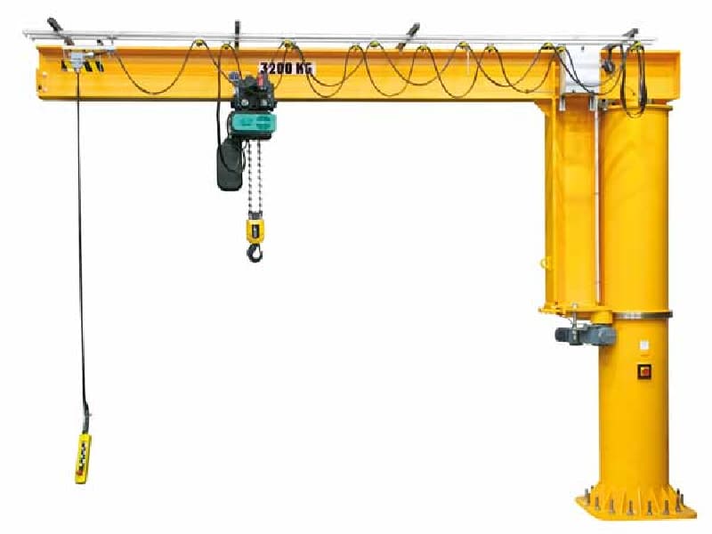 7 Ton Full Circle Foundation Jib Crane Dual Voltage for Global Standards