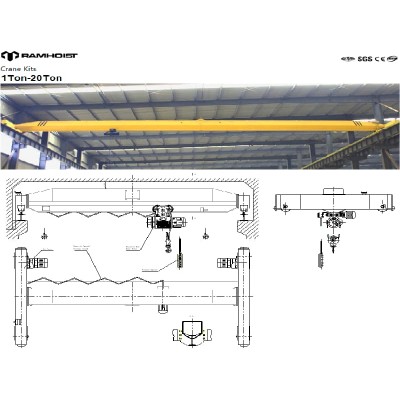 2 Ton Compact Crane Kit 9m Span for Small Factory and Assembly Lines