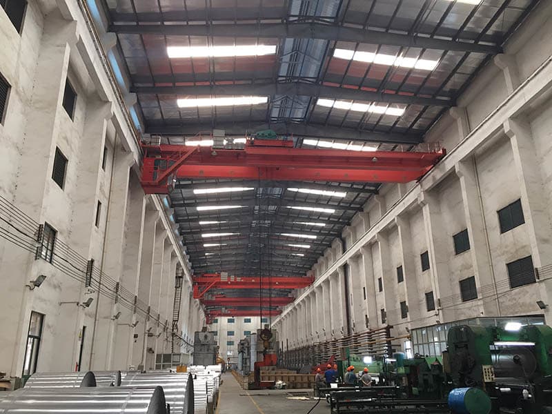 40 Ton Double Beam Bridge Crane for Construction Site in Thailand with 20m Lift