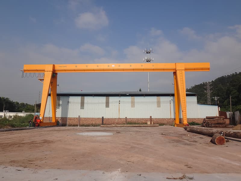 10 Ton Single Girder Gantry Crane for Logistic Yard in Indonesia with 12m Height
