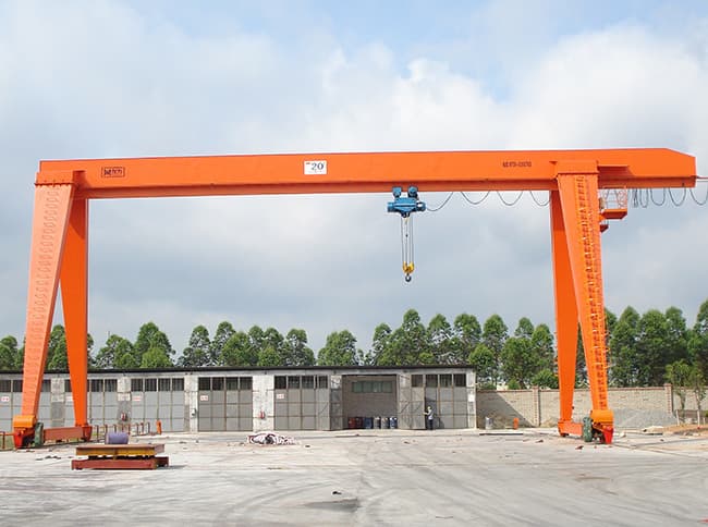 20 Ton Single Girder Gantry Crane for Steel Stock in Malaysia with 9m Height