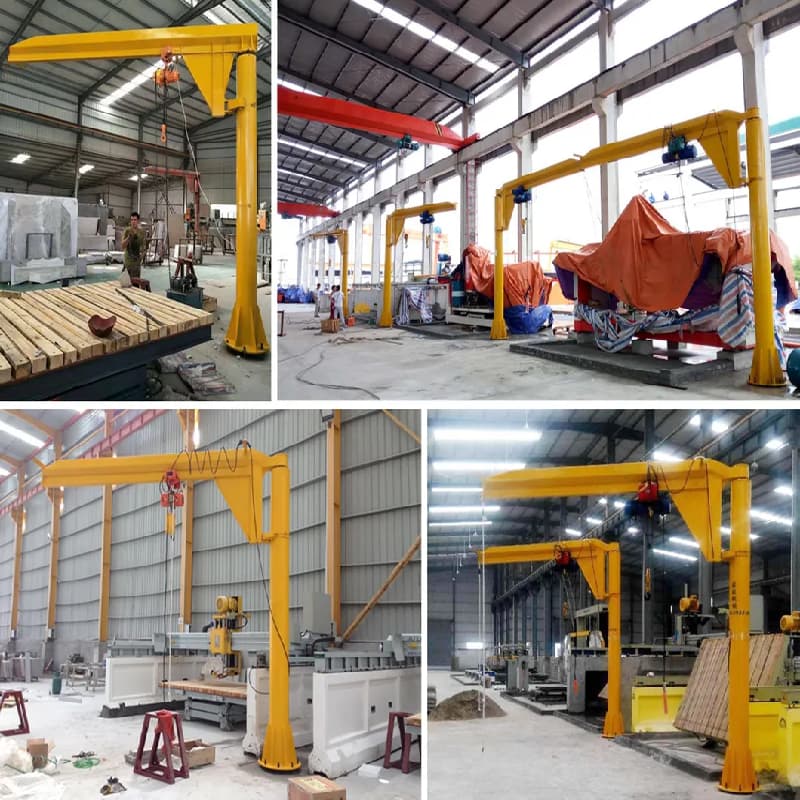 5 Ton Heavy Duty Portable Mobile Jib Crane for Sale Uzbekistan 4m Height