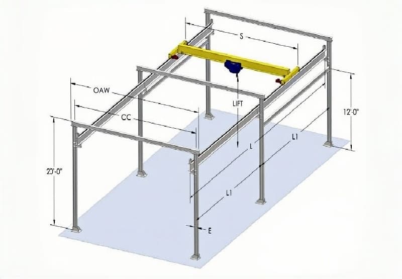 3 Ton Free Standing Crane Cost Egypt 25m Span with Remote Control