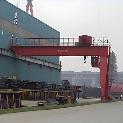 8 Ton Semi Gantry Crane for Sale Zambia Food Processing Plant