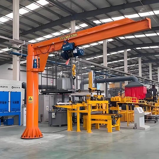 Compact 500kg Floor Mounted JIB Crane for German Assembly Lines