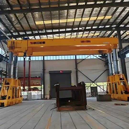 Compact 50 Ton Hydraulic Gantry Crane for Spanish Workshop Layouts