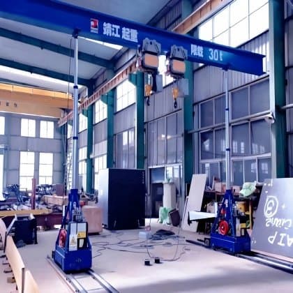 Compact 50 Ton Hydraulic Gantry Crane for Spanish Workshop Layouts