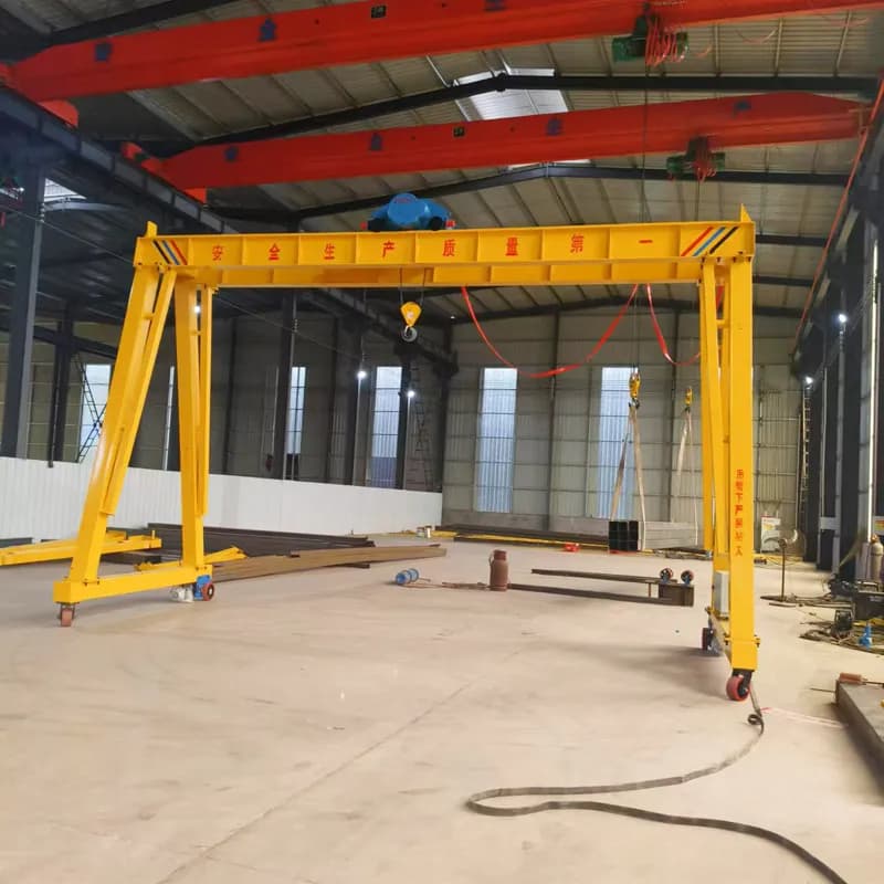 Yuantai 3 Ton Mobile Gantry Crane for Brazil Workshop Maintenance