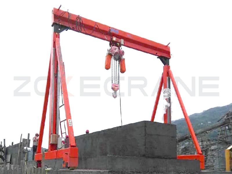 4 Ton Portable Gantry Crane for Myanmar Small Factory Use