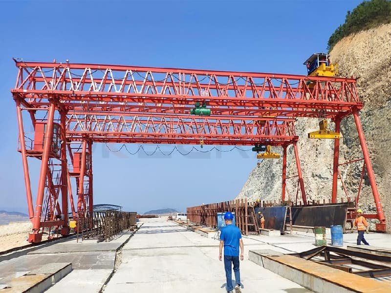 6M to 30M Lift Concrete Beam Gantry Cranes Indonesia
