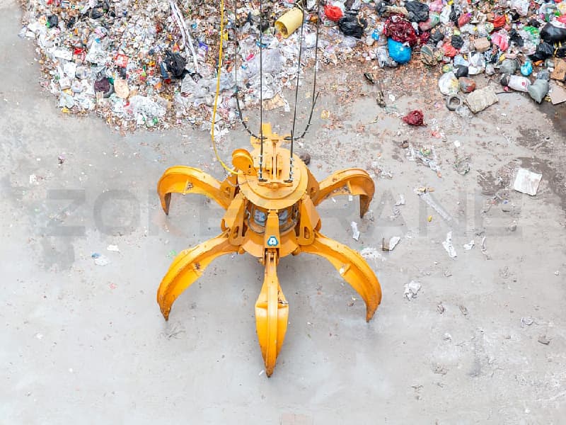 Customized Grab Bucket Overhead Crane for Construction Waste in Philippines