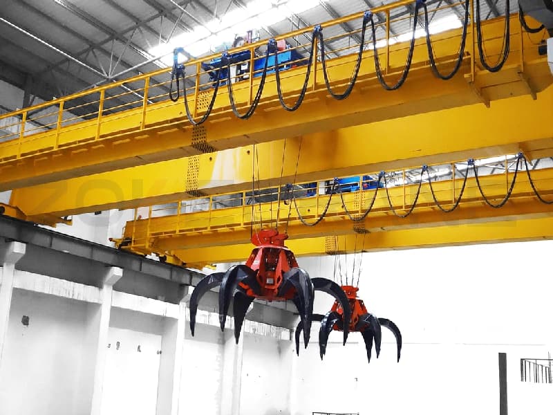 16t Grab Bucket Overhead Crane for Steel Scrap in Thailand
