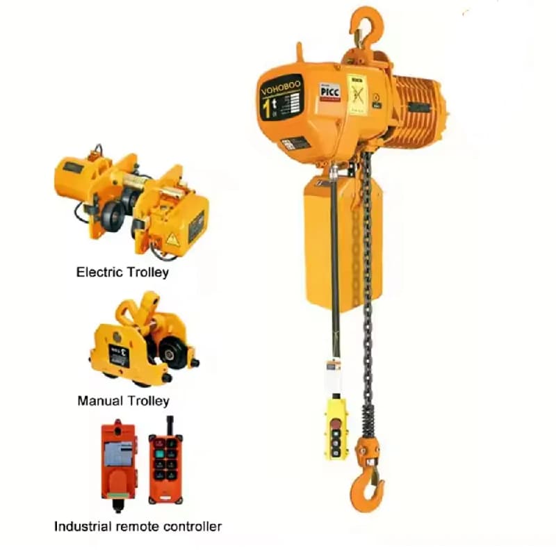 Dual Speed Electric Chain Hoist with Safety Brake & Limit Switch, 380V