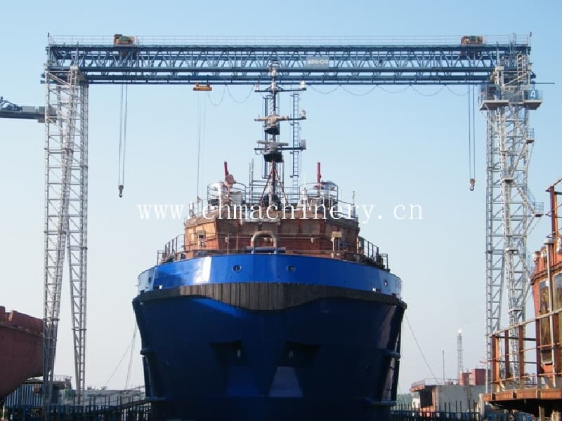 150 Ton Double Girder Gantry Crane with Windproof System for Exposed Sites