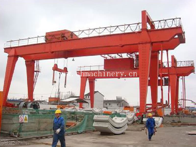 150 Ton Double Girder Gantry Crane with Windproof System for Exposed Sites