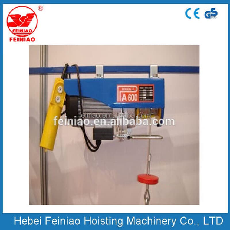 500kg 30m Lifting Height Mini Electric Wire Rope Hoist with Remote Control