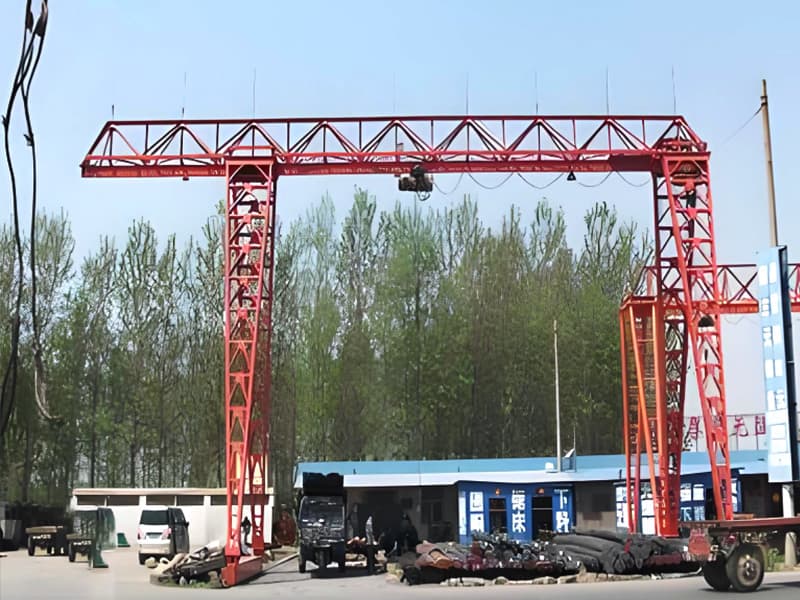 16 Ton Single Girder Gantry Crane with Low Headroom Design, 18m Span