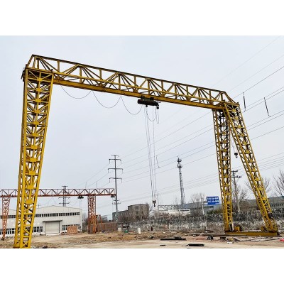 10 Ton Single Girder Gantry Crane with Electric Hoist & Travel, 24m Span